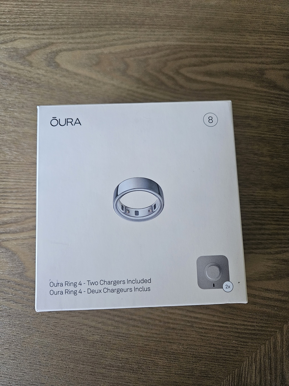 Oura Ring 4 Smart Ring (Size 8) - Silver